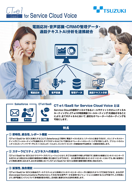 CT-e1/SaaS for Service Cloud Voiceチラシ